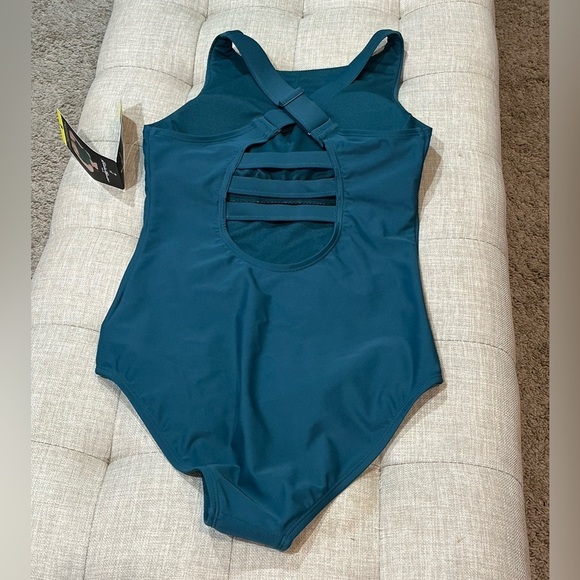Eddie Bauer Women’s Multi-Strap One-Piece Swimsuit (Green, Small) – NWT - Picture 5 of 6